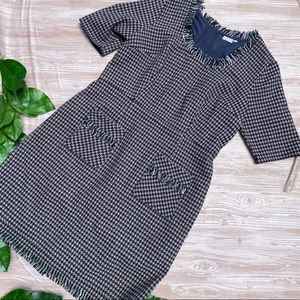 eShakti Tweed Twill Sheath Wiggle Wool Career Dress 1X 18W like new